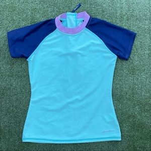 Eddie Bauer Rash Guard kids Swim Shirt 10/12 Medium pool beach Labor Day summer